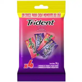 Tottus 4pack trident mora y sandia oferta