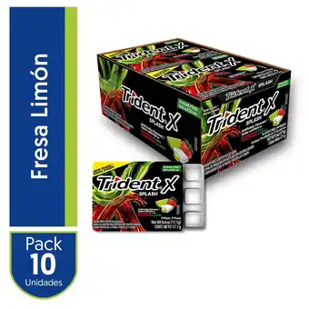 Tottus Trident splash strwbry lime x 10un oferta