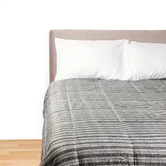 Tottus Edredon sherpa estampado 1.5 pz gri oferta