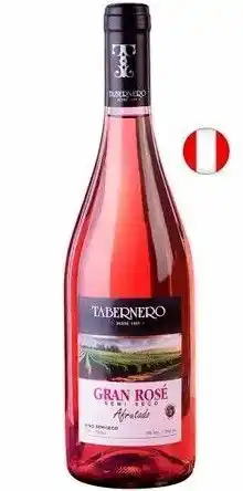 Plaza Vea Vino TABERNERO Gran Rosé Semi Seco Afrutado Botella 750ml oferta