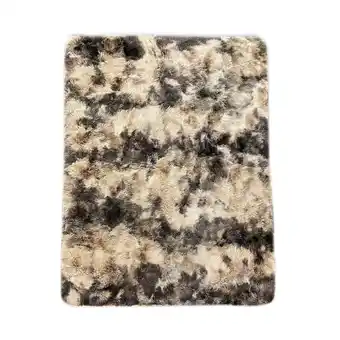 Tottus Alfombra pelo largo marron 150x200cm oferta