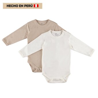 Tottus Packx2 body color entero algodón bebe oferta