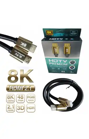 Tiendas EFE Cable hdmi 2.1v 8k 3 mts 4320p pvc oferta