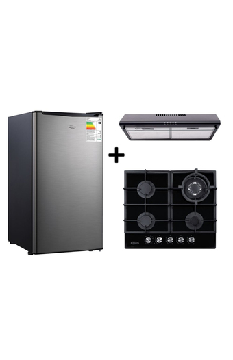 Tiendas EFE Tricombo klimatic: cocina empotrable aosta 60 + campana lineal ck601ne + frigobar fresko oferta
