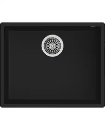 Tiendas EFE Lavaplatos tegranit+ square 50.40 tg. 3 1/2 c/reb sf negro oferta