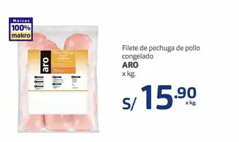 Makro Filete de pechuga de pollo congelado aro x kg. oferta