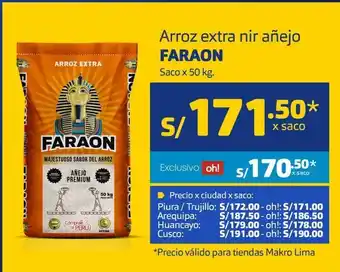 Makro Arroz extra nir añejo faraon oferta
