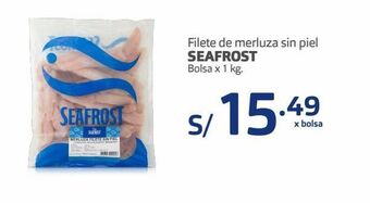 Makro Filete de merluza sin piel seafrost bolsa x 1 kg. oferta