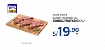 Makro Asado de tira trozado congelado x kg. ternez profesional oferta