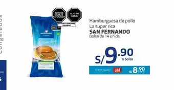 Makro Hamburguesa de pollo la super rica san fernando oferta