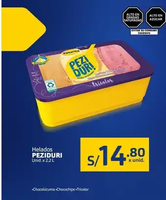 Makro Helados peziduri unid. x 2.2 l oferta