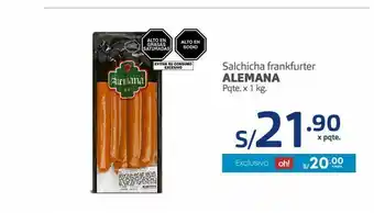 Makro Salchicha frankfurter alemana oferta