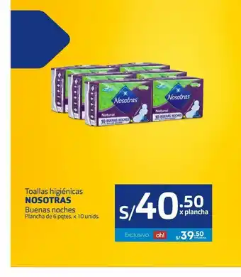 Makro Toallas higiénicas nosotras oferta