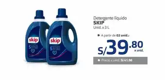 Makro Detergente líquido skip 3 l oferta