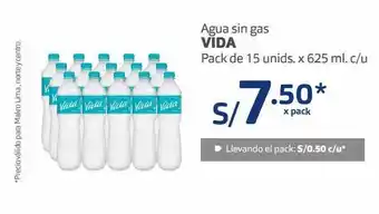 Makro Agua sin gas vida pack de 15 unids. x 625 ml. oferta