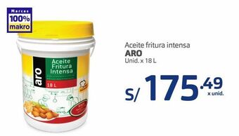 Makro Aceite fritura intensa aro unid. x 18 l oferta