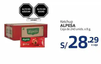 Makro Ketchup alpesa caja de 240 unids. x 8 g oferta