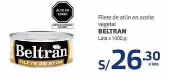 Makro Filete de atún en aceite vegetal beltran lata x 1000 g oferta