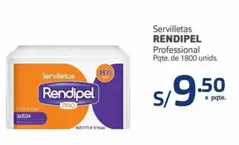Makro Servilletas rendipel professional pqte. de 1800 unids oferta