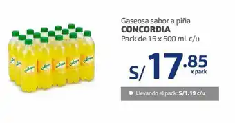 Makro Gaseosa sabor a piña concordia pack de 15 x 500 ml. c/u oferta