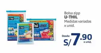 Makro Bolsa zipp u-thil medidas variadas x unid oferta