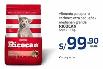Makro Alimento para perro cachorro raza pequeña / mediana y grande ricocan saco x 15 kg. oferta
