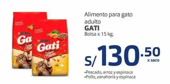 Makro Alimento para gato adulto gati bolsa x 15 kg. oferta