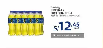 Makro Gaseosa kr piña / oro / big cola oferta
