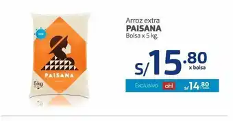 Makro Arroz extra paisana oferta