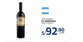 Makro Vino malbec el enemigo oferta