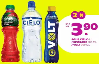 Tambo Agua Cielo 1L / Sporade 500ml/Volt 300ml oferta