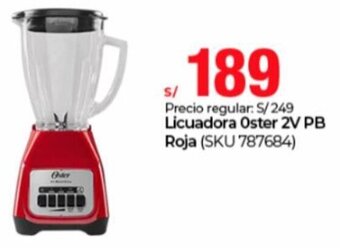 Metro Licuadora Oster 2V PB Roja oferta