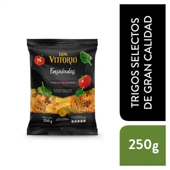 Tottus Pasta trigo don vittorio tornillo color bol x250g. oferta