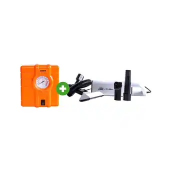 Tottus Aspiradora cubik seco-humedo 100w -12v+compresor simoniz full equipo emerllanta oferta