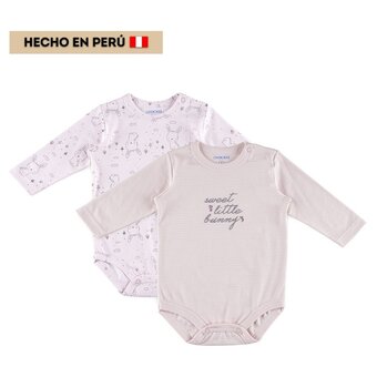 Tottus Packx2 body moda algodón bebe oferta