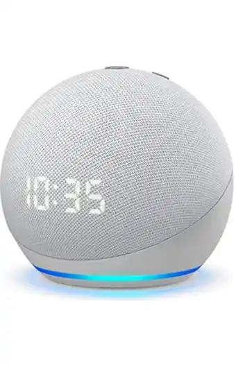 Tiendas EFE Parlante inteligente amazon echo dot 4 reloj - blanco oferta