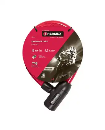 Tiendas EFE Cadena candado de cable hermex cb-15mm oferta