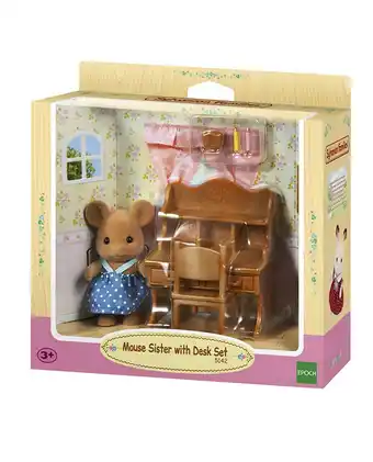 Tiendas EFE Hermana ratón sylvanian families con escritorio oferta