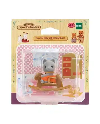 Tiendas EFE Bebé gato sylvanian families gris con caballo mes oferta