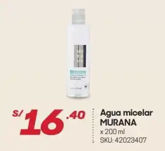 Hiperbodega Precio Uno Agua Micelar Murana 200ml oferta