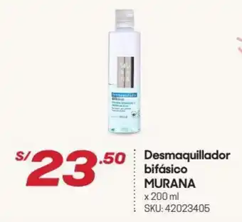 Hiperbodega Precio Uno Desmaquillador Bifásico Murana 200ml oferta