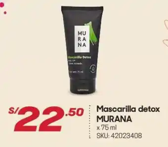 Hiperbodega Precio Uno Mascarilla Detox Murana 75ml oferta