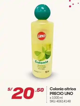 Hiperbodega Precio Uno Colonia Cítrica Precio Uno 1000ml oferta