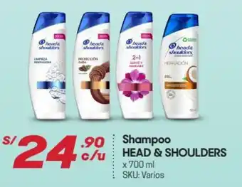 Hiperbodega Precio Uno Shampoo Head & Shoulders 700ml oferta