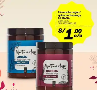 Hiperbodega Precio Uno Mascarilla Argán / Quinua Naturology Murana 300ml oferta