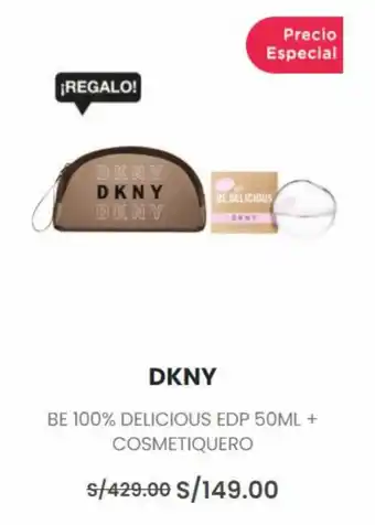 Perfumerías Unidas DKNY Be 100% Delicious Edp 50 ml + Cosmetiquero oferta