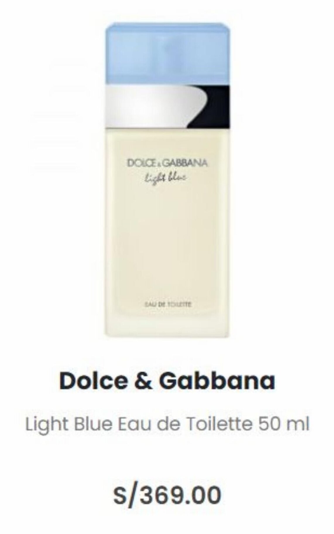 Dolce \u0026 Gabbana Light Blue Eau de Toilette 50 ml oferta en Perfumerías  Unidas