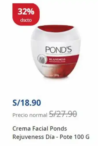 Crema Facial Ponds Rejuveness Dia - Pote 100 g