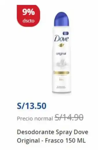 Desodorante Spray Dove Original - Frasco 150 ml