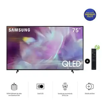 Tottus Tv samsung 75" smart tv qled 4k qn75q60aagxpe oferta